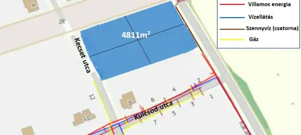 Eladó Építési telek, Kulcs 1191 m² 8.9 M Ft