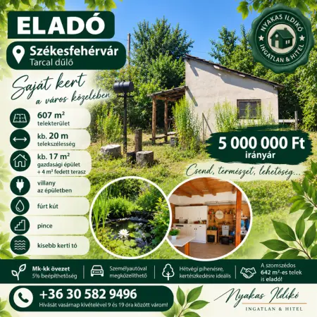 Eladó gazdasági ingatlan, Székesfehérvár 1 szoba 5 M Ft